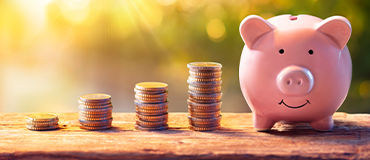 Piggy Bank with Coins