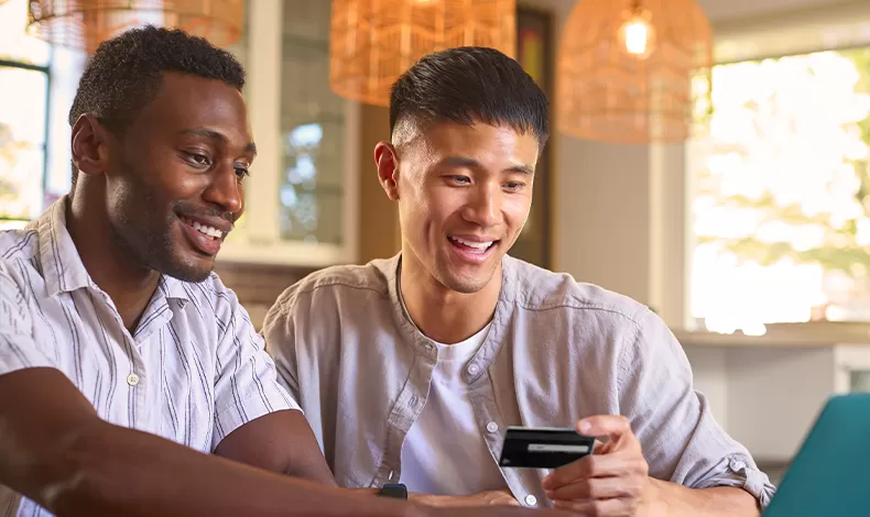 couple with credit card